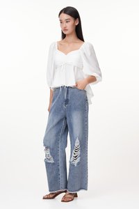 Suzy Padded Top in White