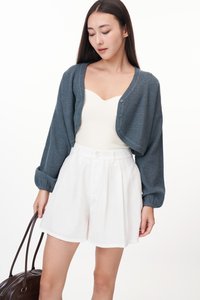 Raye Linen Shorts in White