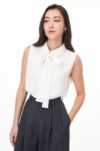 Berkley Ribbon Top in White