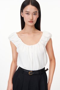 Raye Two Way Linen Top in White
