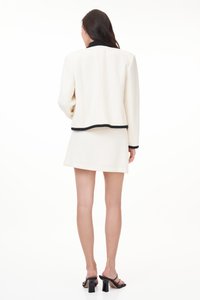 Gabrielle Contrast Blazer in Cream