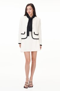 Gabrielle Contrast Blazer in Cream
