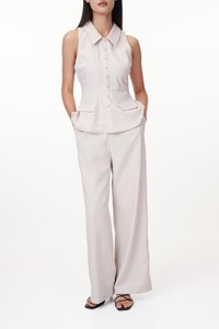 Allen Linen Pants in Stone