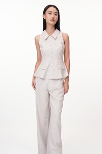 Allen Linen Pants in Stone