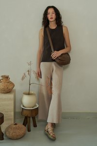 Niko Knitted Sleeveless Top in Truffle