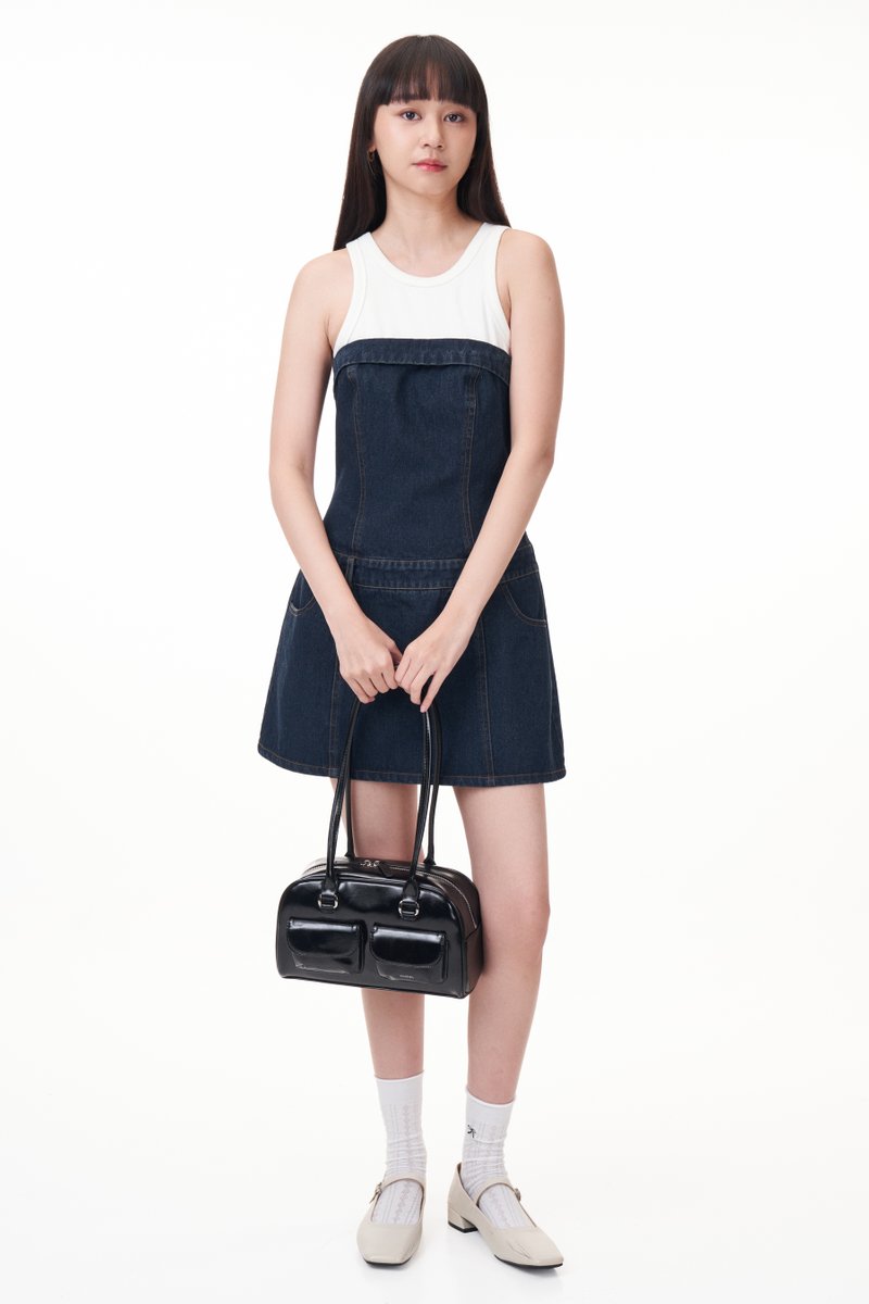 Gabine Denim Romper Dress