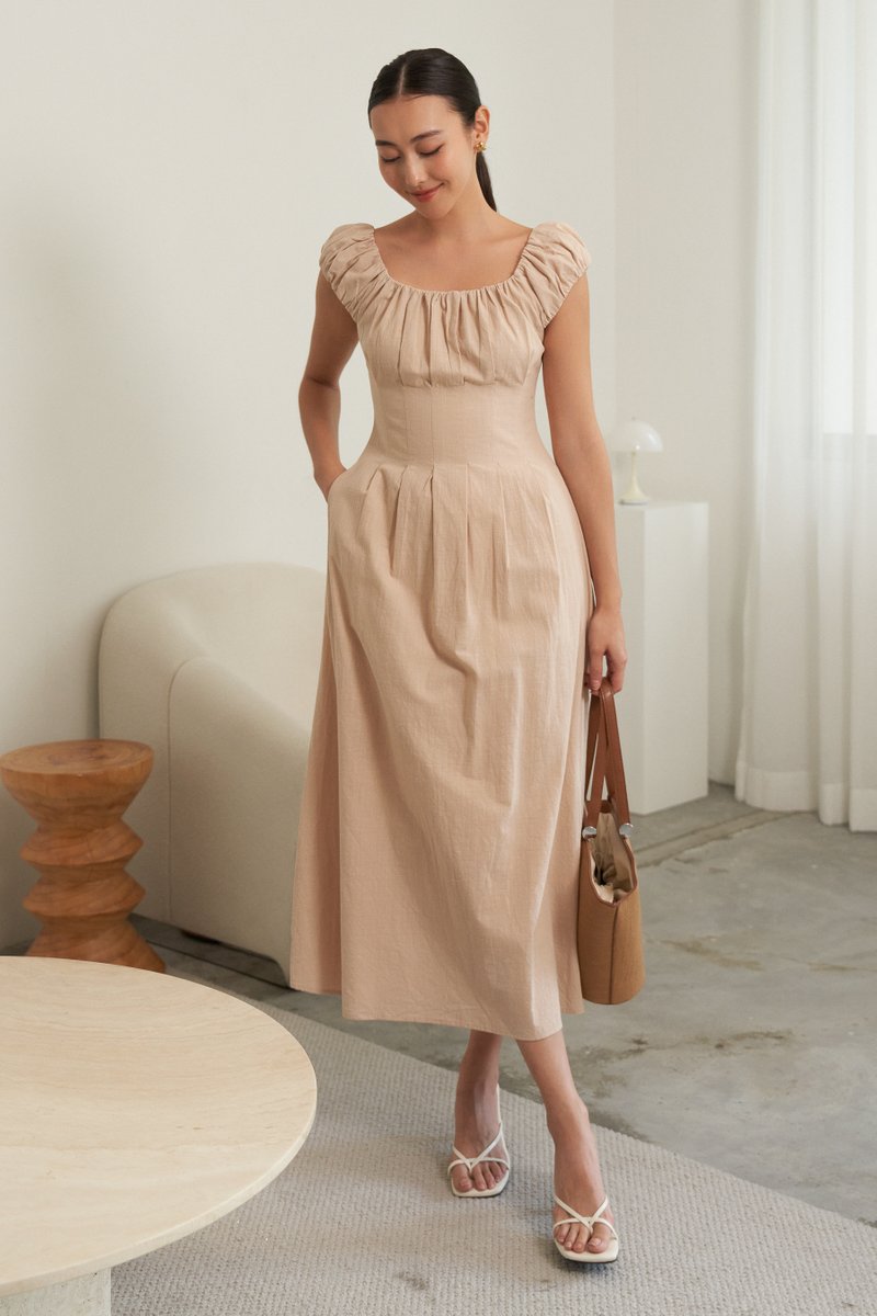 Aisa Ruched Maxi Dress