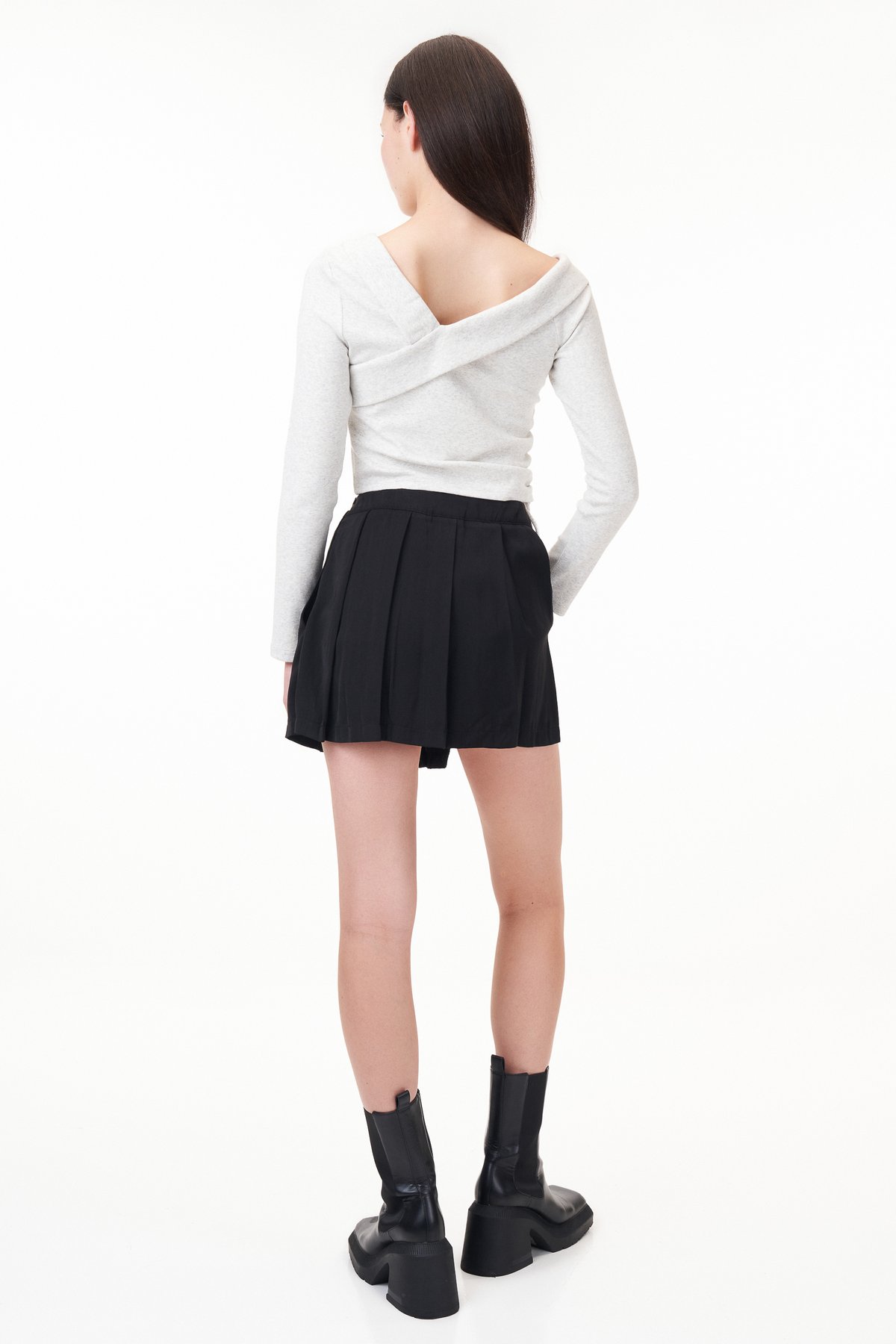 Jayden Boxer Waistband Pleated Skorts