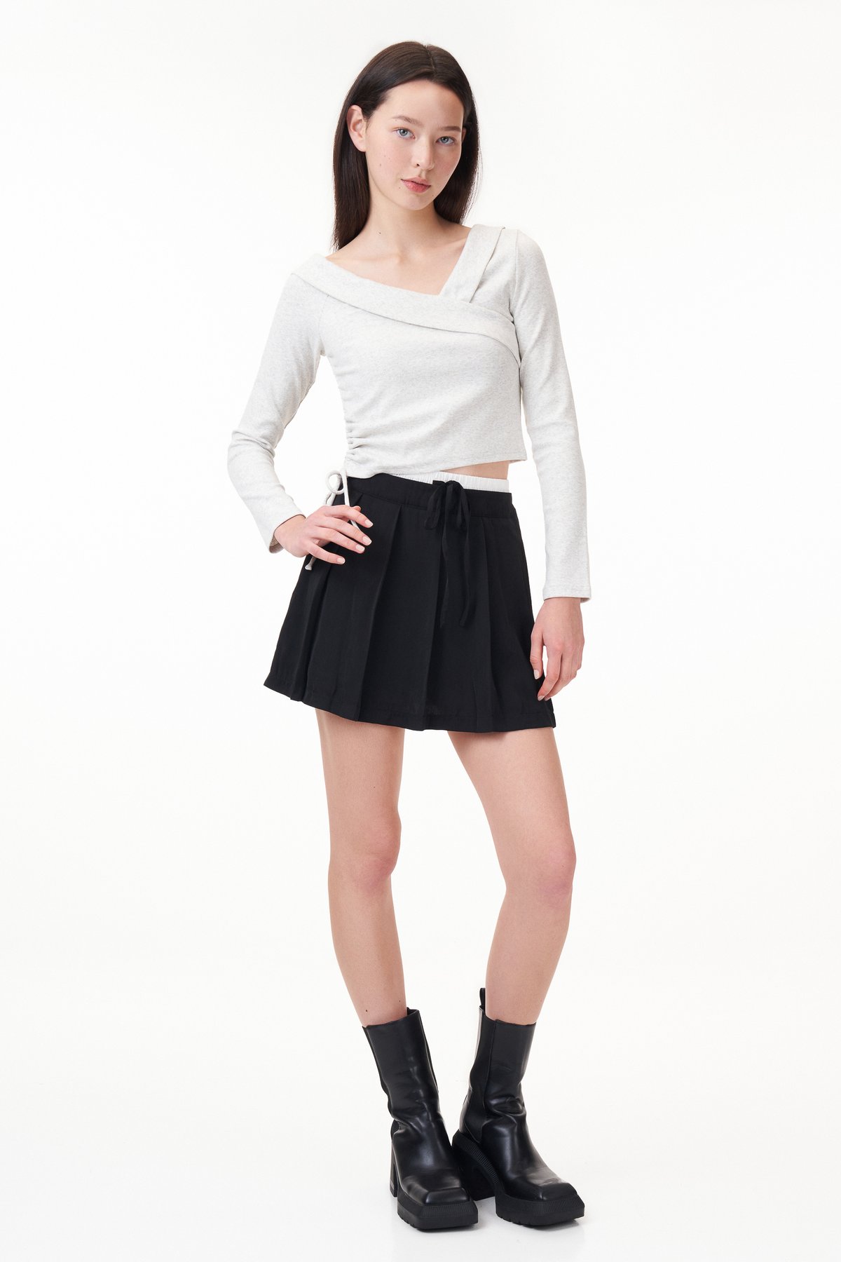 Jayden Boxer Waistband Pleated Skorts