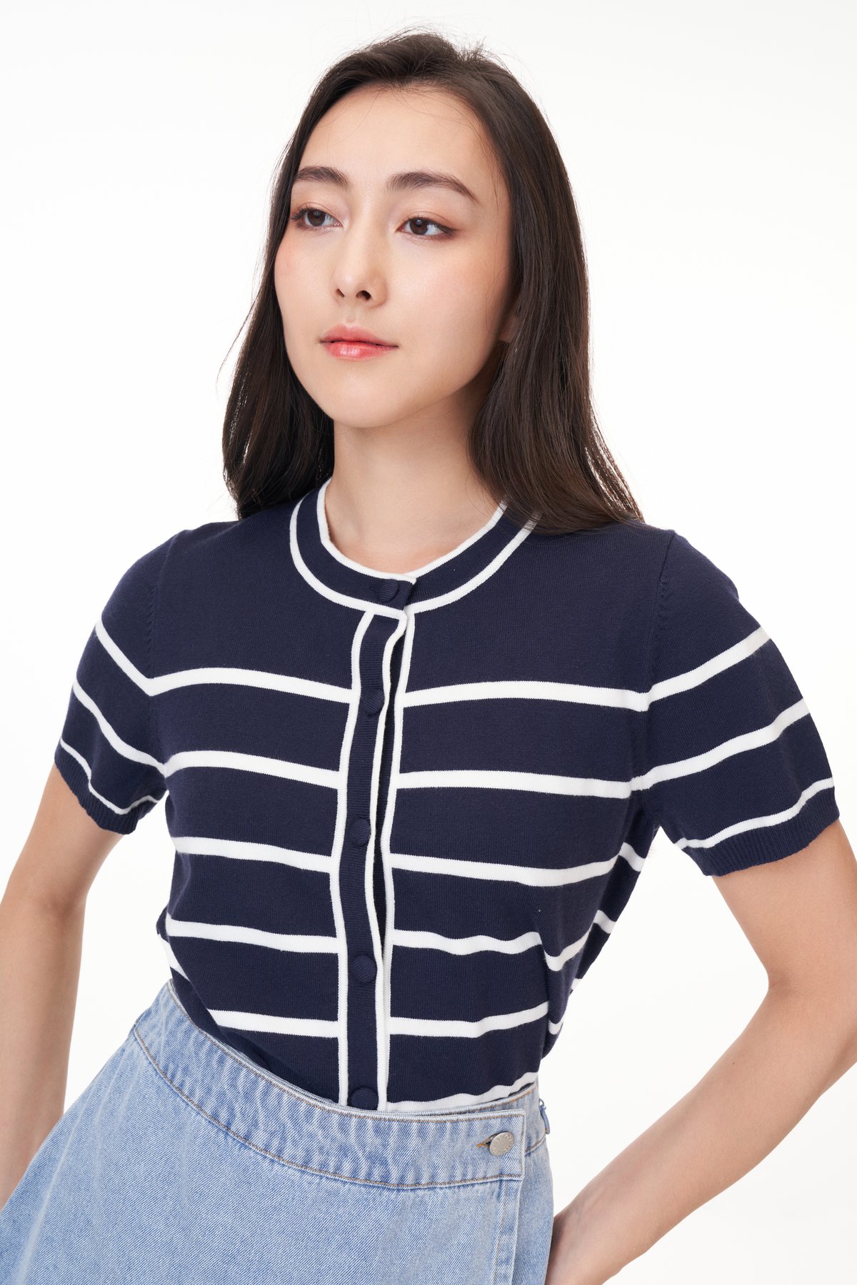 Kiyo Stripes Knit Top