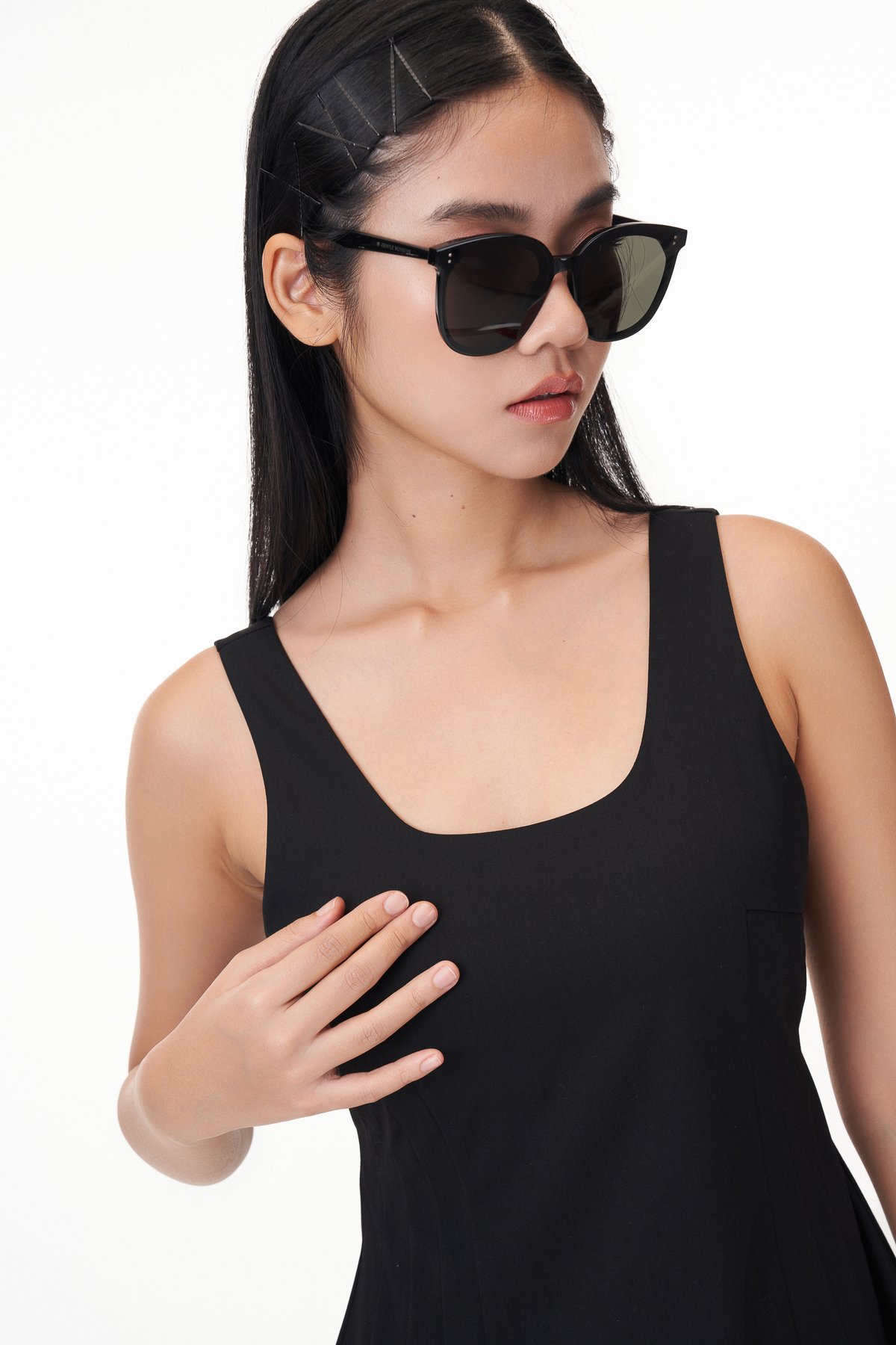 Terra Side Pleats Romper Dress