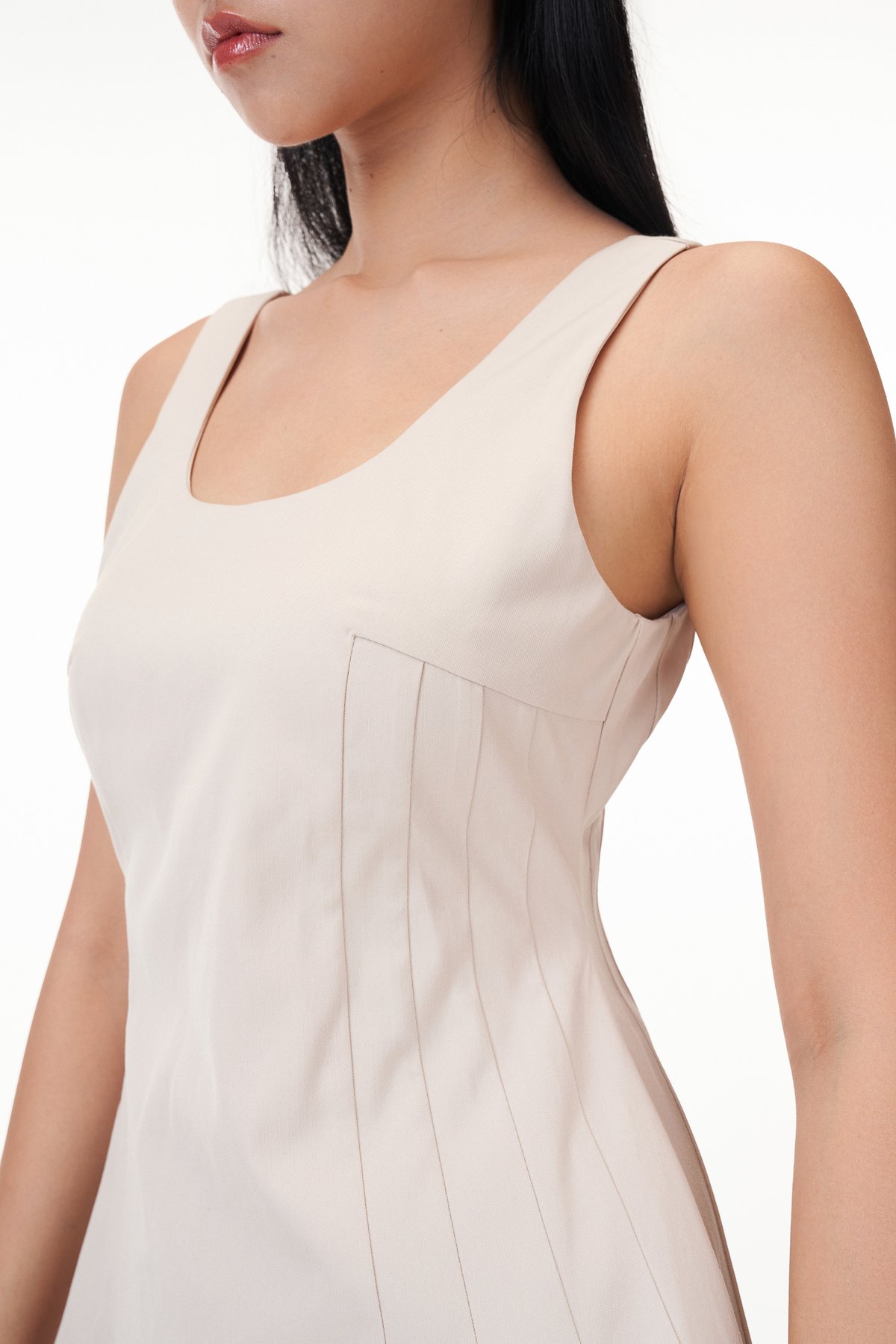 Terra Side Pleats Romper Dress