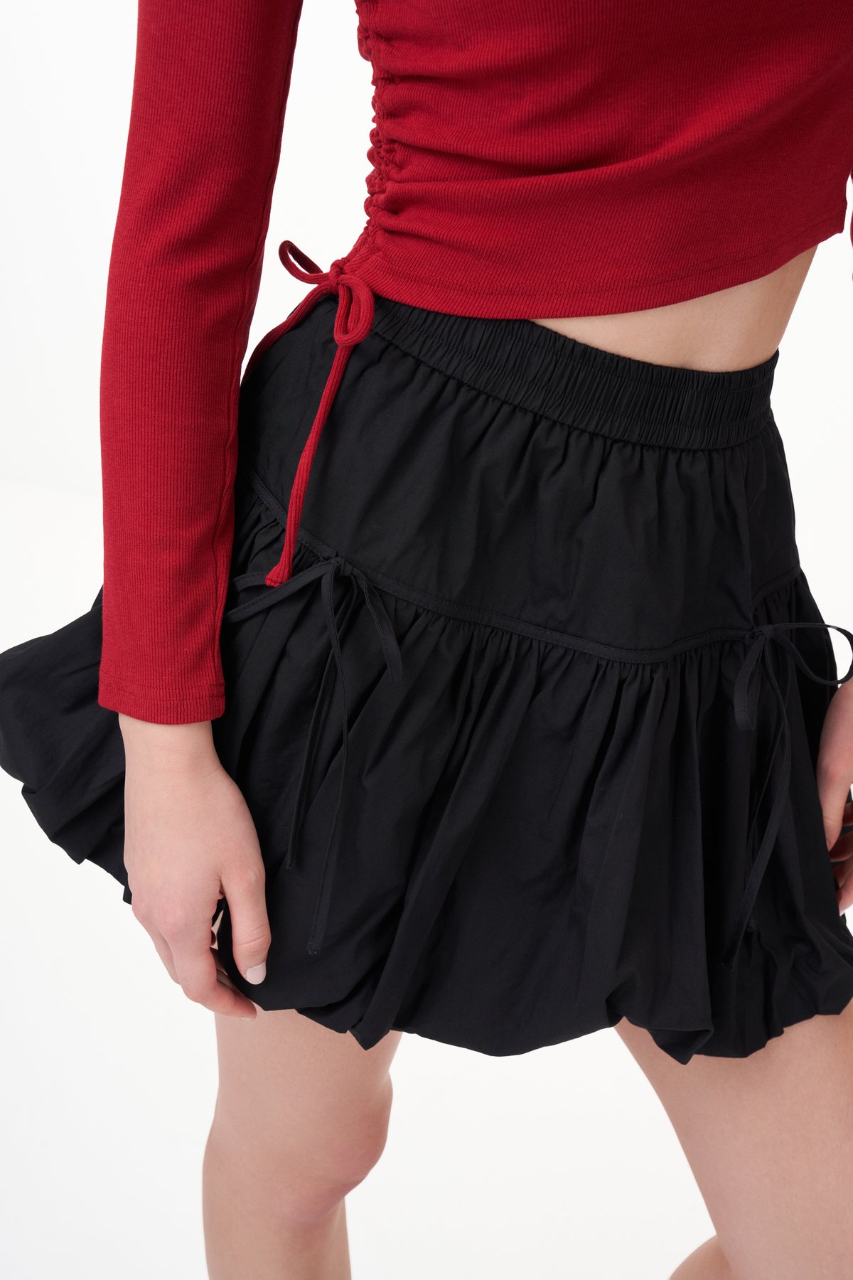 Trisse Bubble Skorts in Black