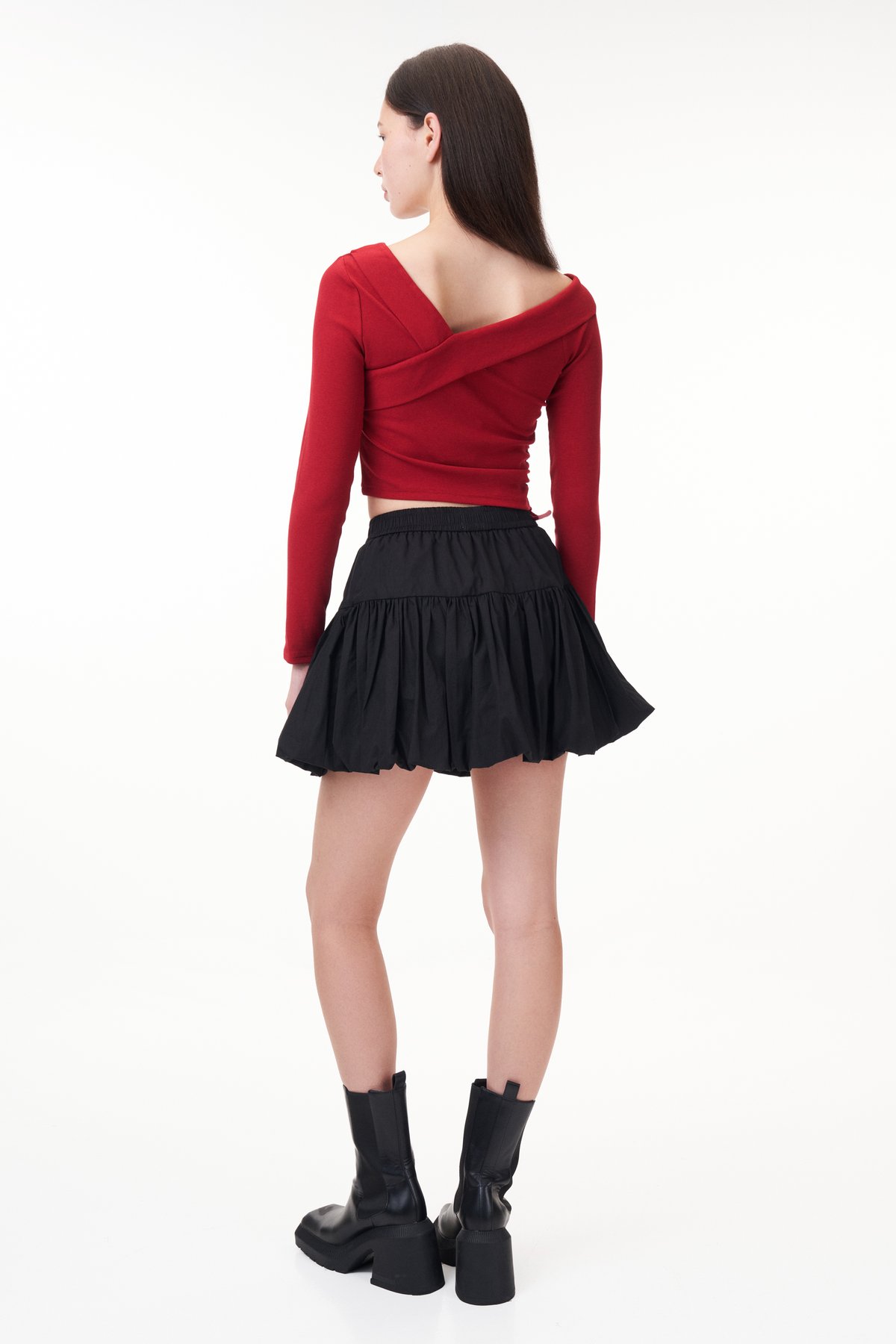 Trisse Bubble Skorts in Black