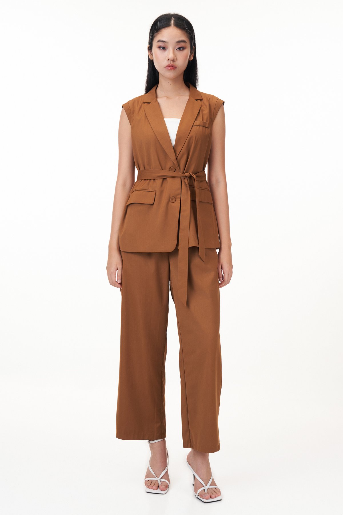 Zenda Vest in Brown