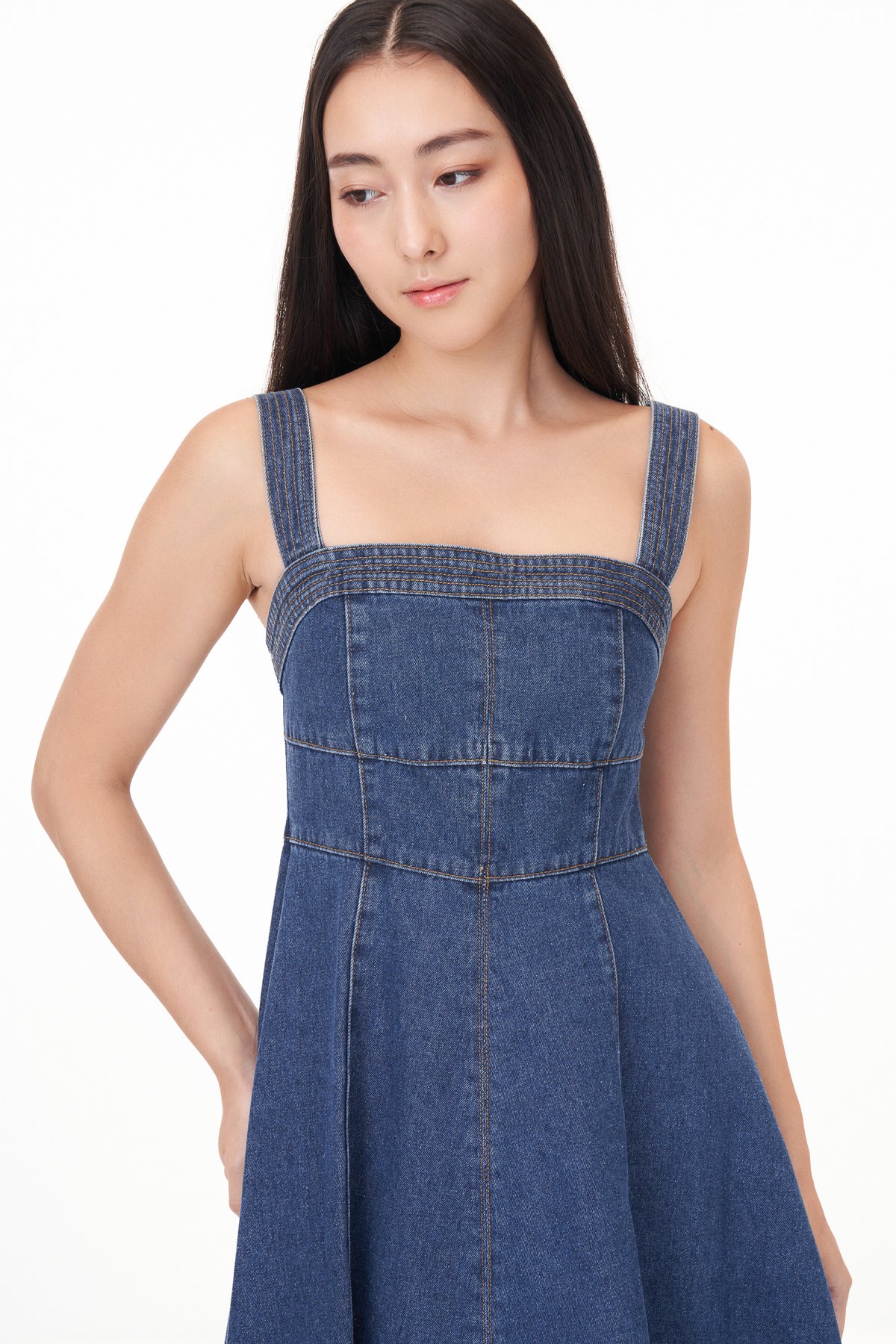Zoen Denim Midi Dress