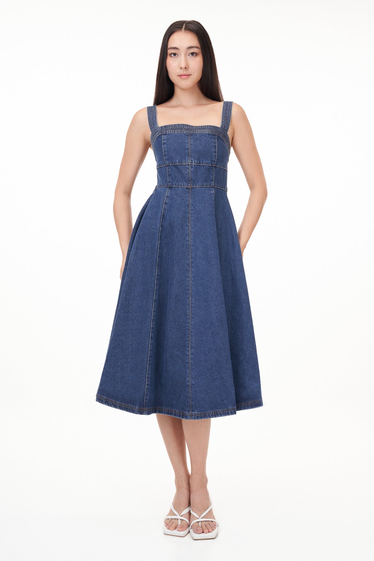 Zoen Denim Midi Dress