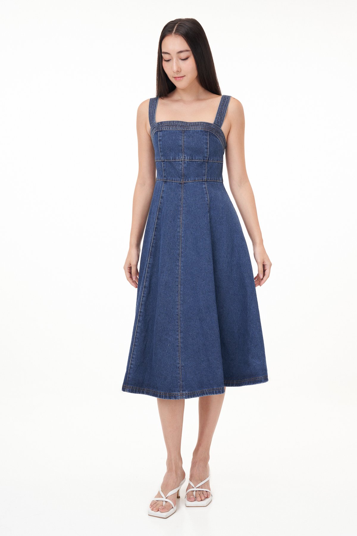 Zoen Denim Midi Dress