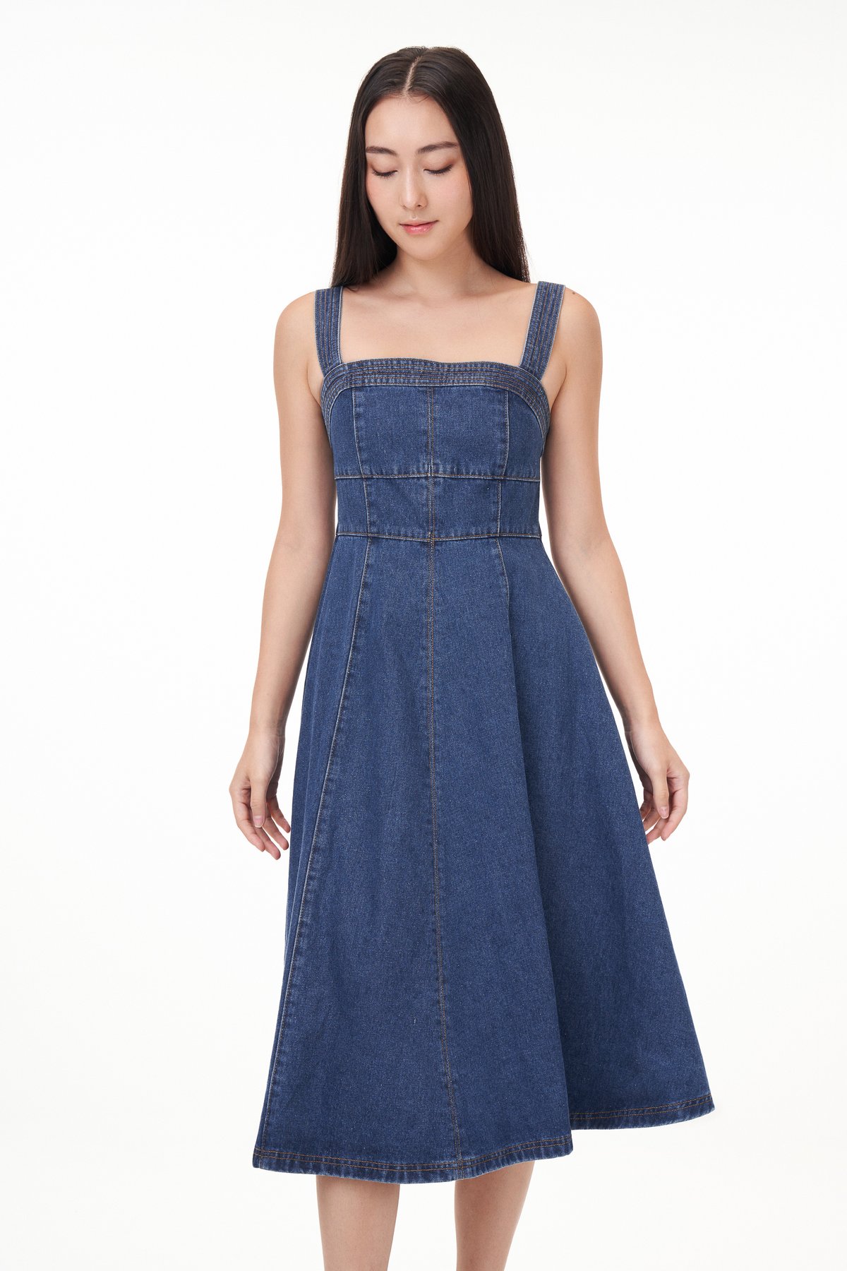 Zoen Denim Midi Dress