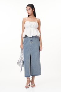 Atlyn Bubble Top in White