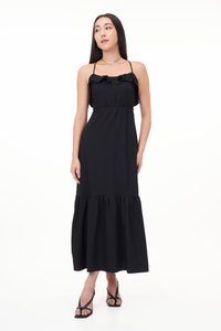 Derrica Ruffle Dress in Black