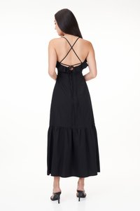 Derrica Ruffle Dress in Black