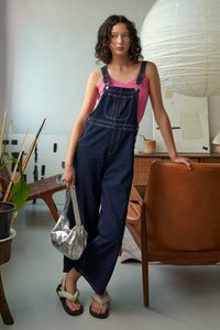 Alvin Contrast Trim Denim Dungaree