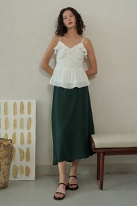 Suzy Ruffle Top in White