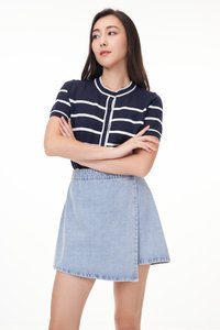 Kiyo Stripes Knit Top