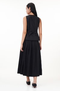 Odette Peplum Blouse in Black