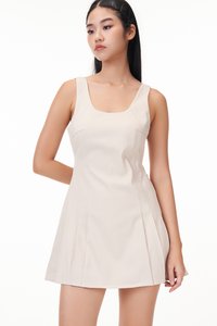 Terra Side Pleats Romper Dress