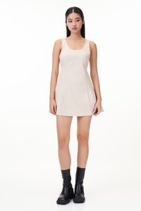 Terra Side Pleats Romper Dress
