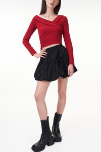 Trisse Bubble Skorts in Black