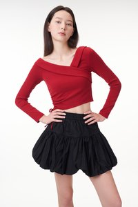 Trisse Bubble Skorts in Black
