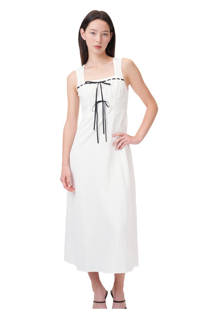 Adena Contrast Ribbon Dress
