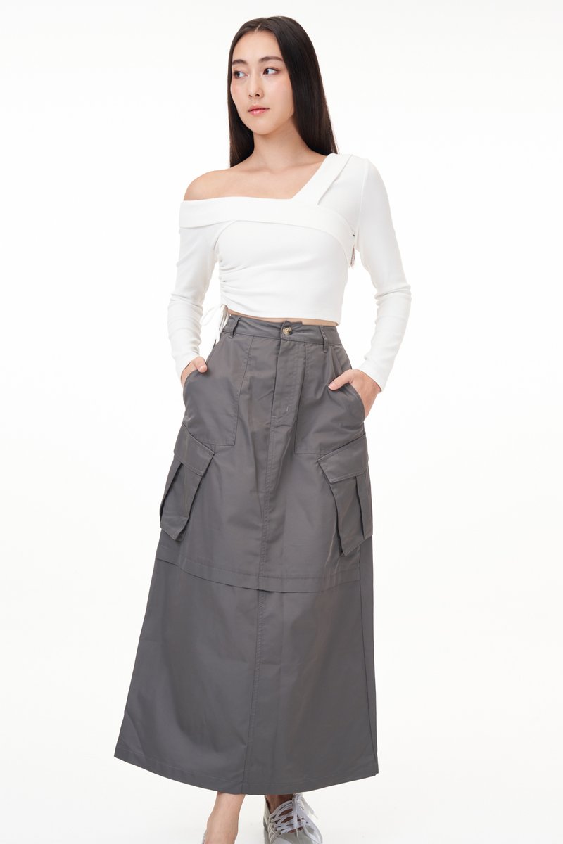 Dreya Cargo Pocket Flare Skirt