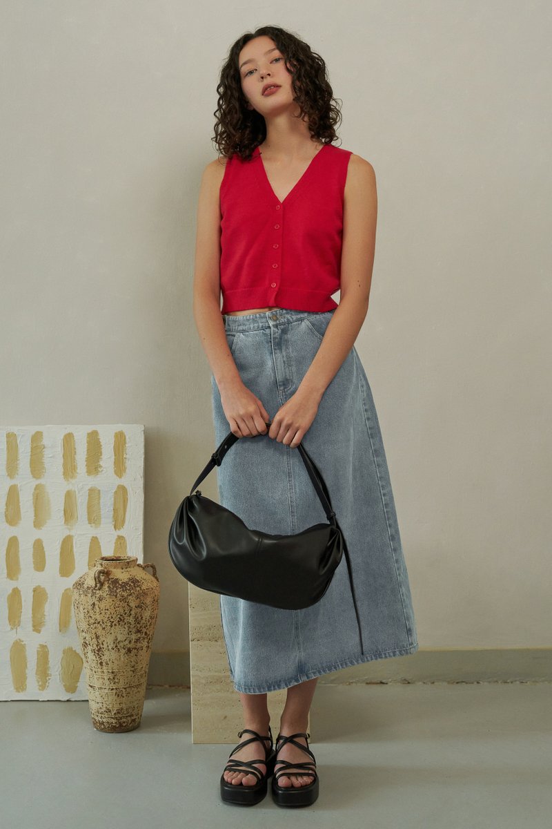 Korrine Denim Straight Skirt