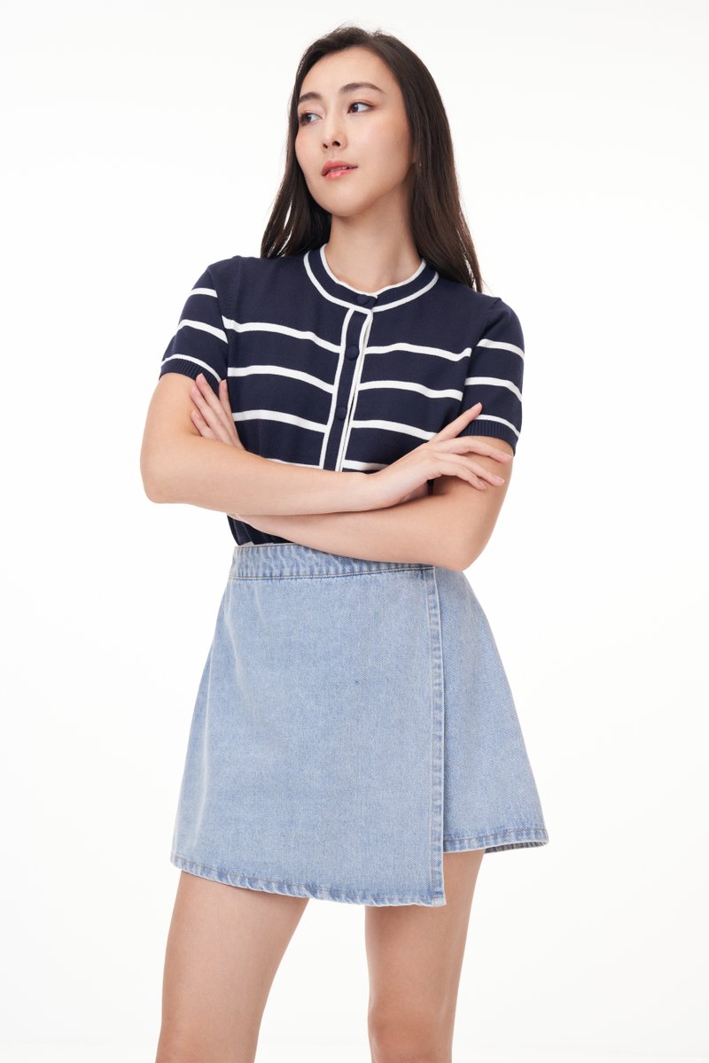 Kiyo Stripes Knit Top