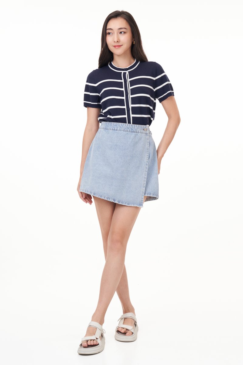 Kiyo Stripes Knit Top