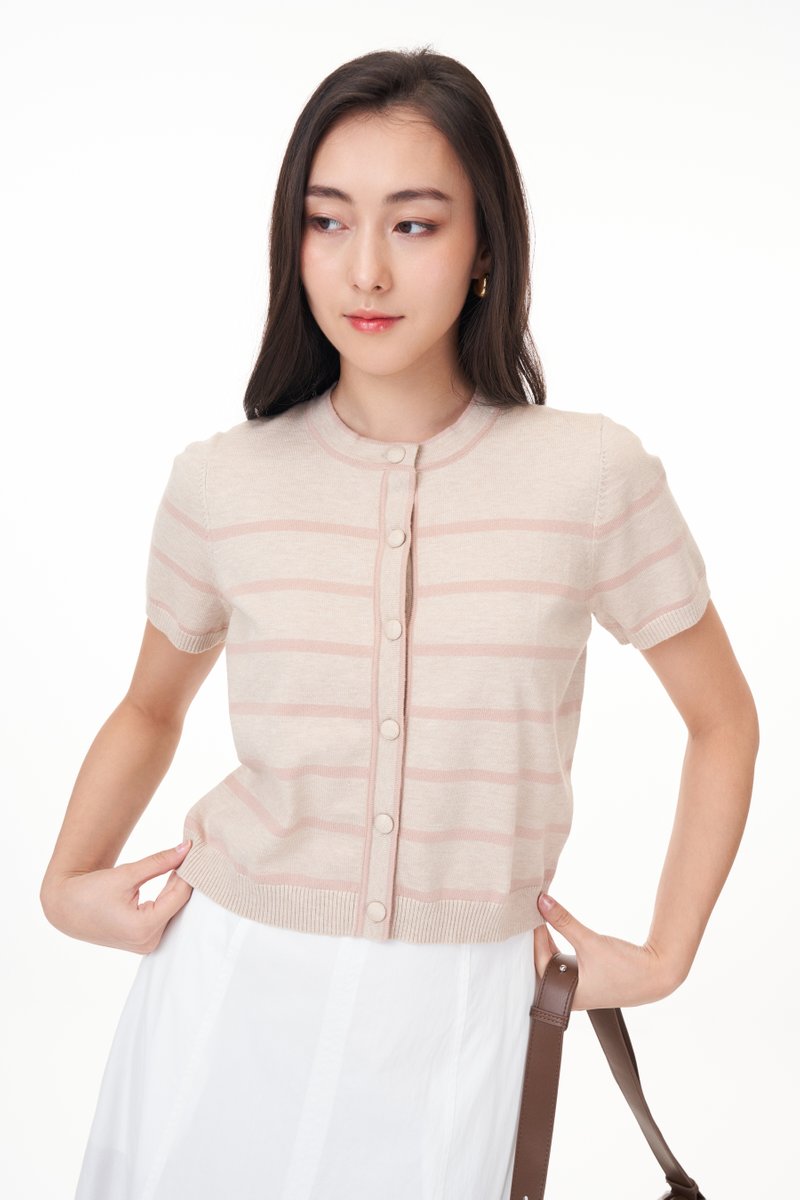 Kiyo Stripes Knit Top
