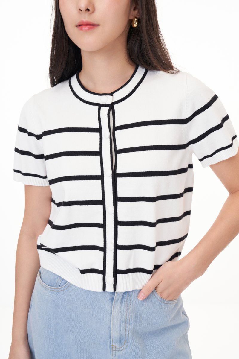 Kiyo Stripes Knit Top