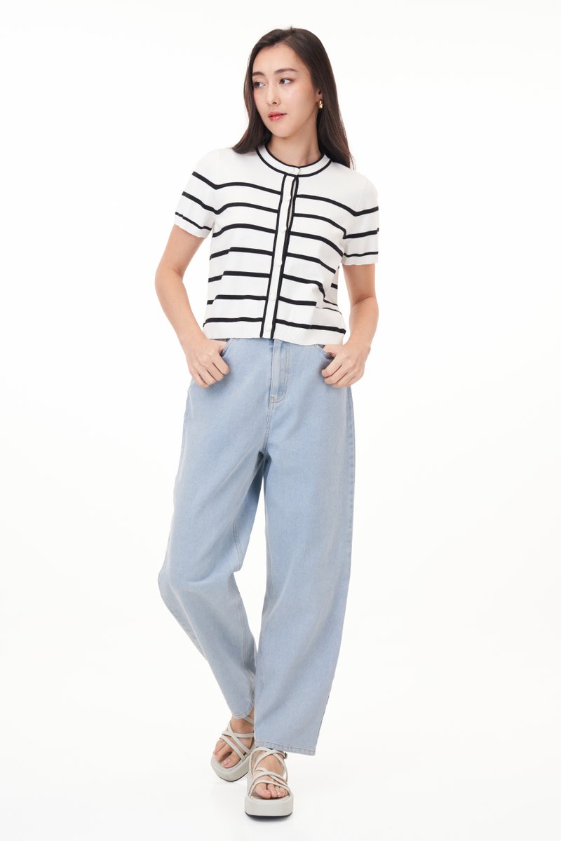 Kiyo Stripes Knit Top