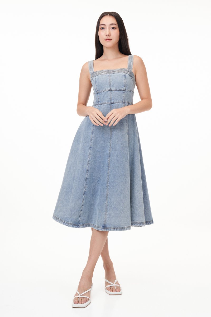 Zoen Denim Midi Dress