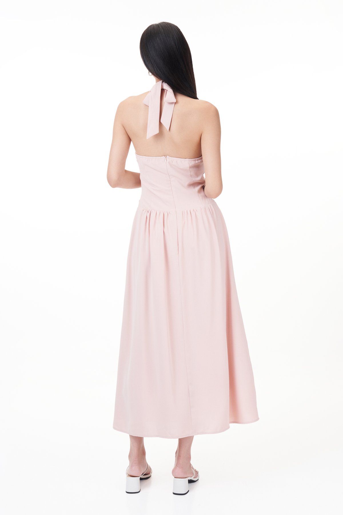 Adalla Padded Halter Midi Dress