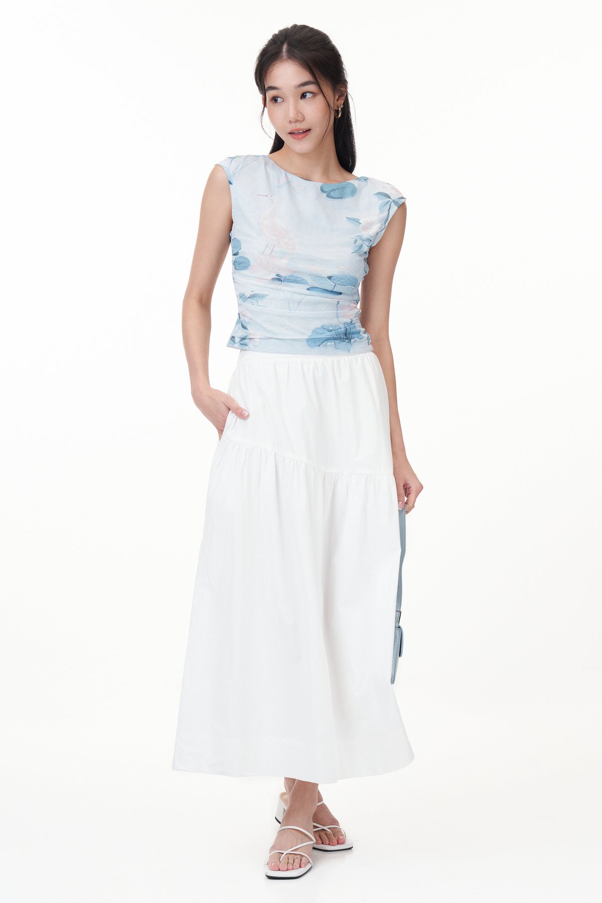 Dela Mesh Ruched Top