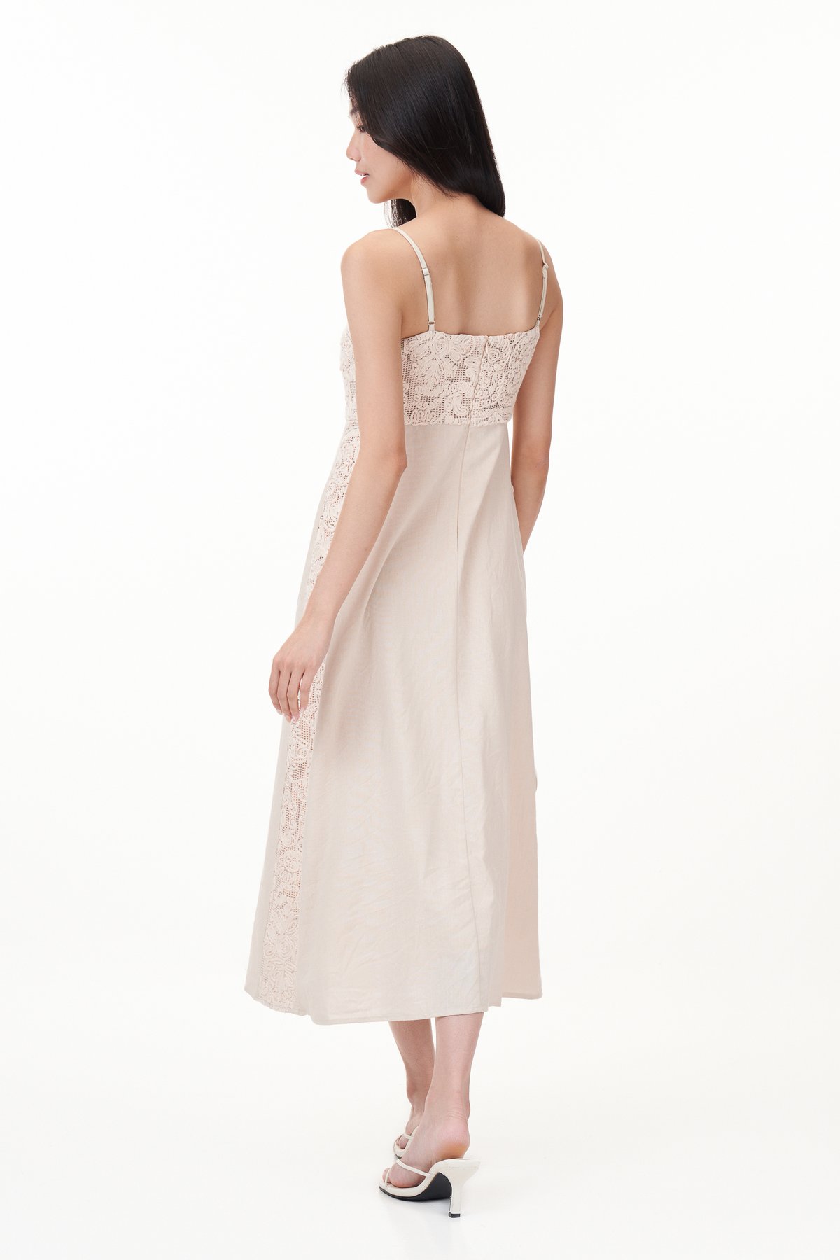 Lenda Crochet Panel Maxi Dress