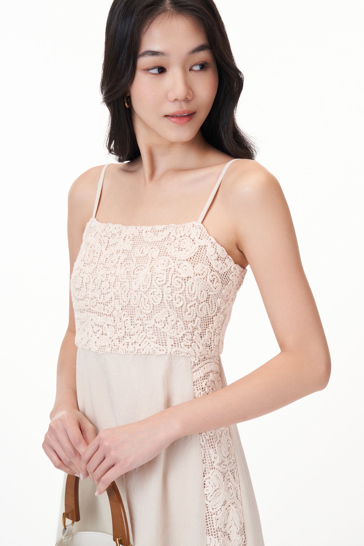 Lenda Crochet Panel Maxi Dress