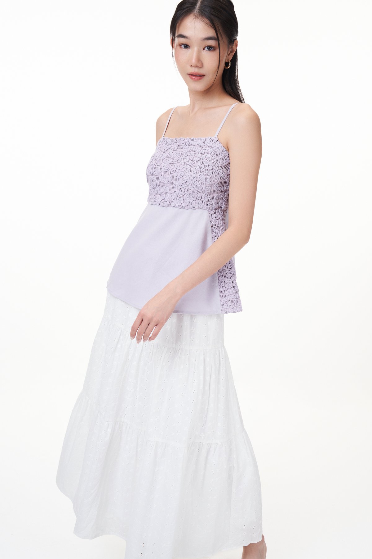 Lenda Crochet Panel Top