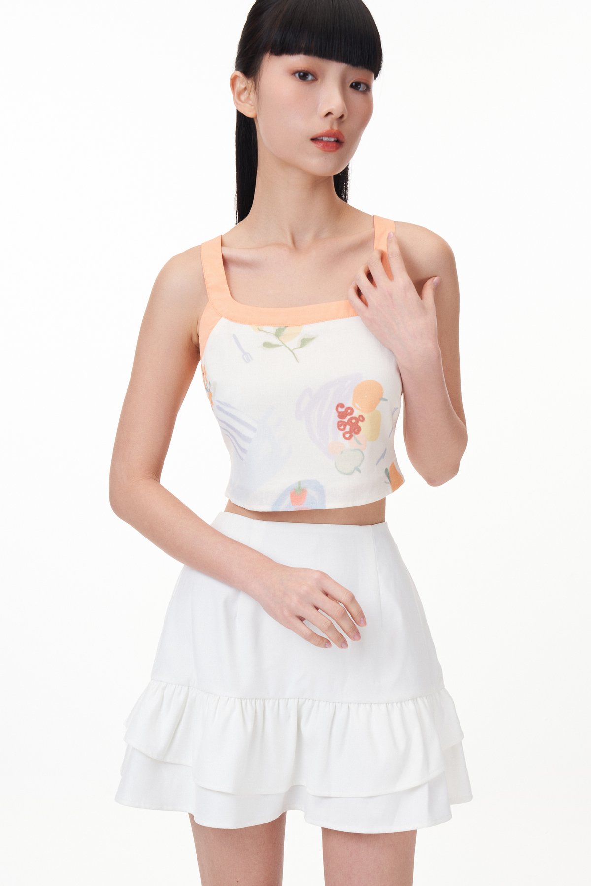 Lio Contrast Trim Top