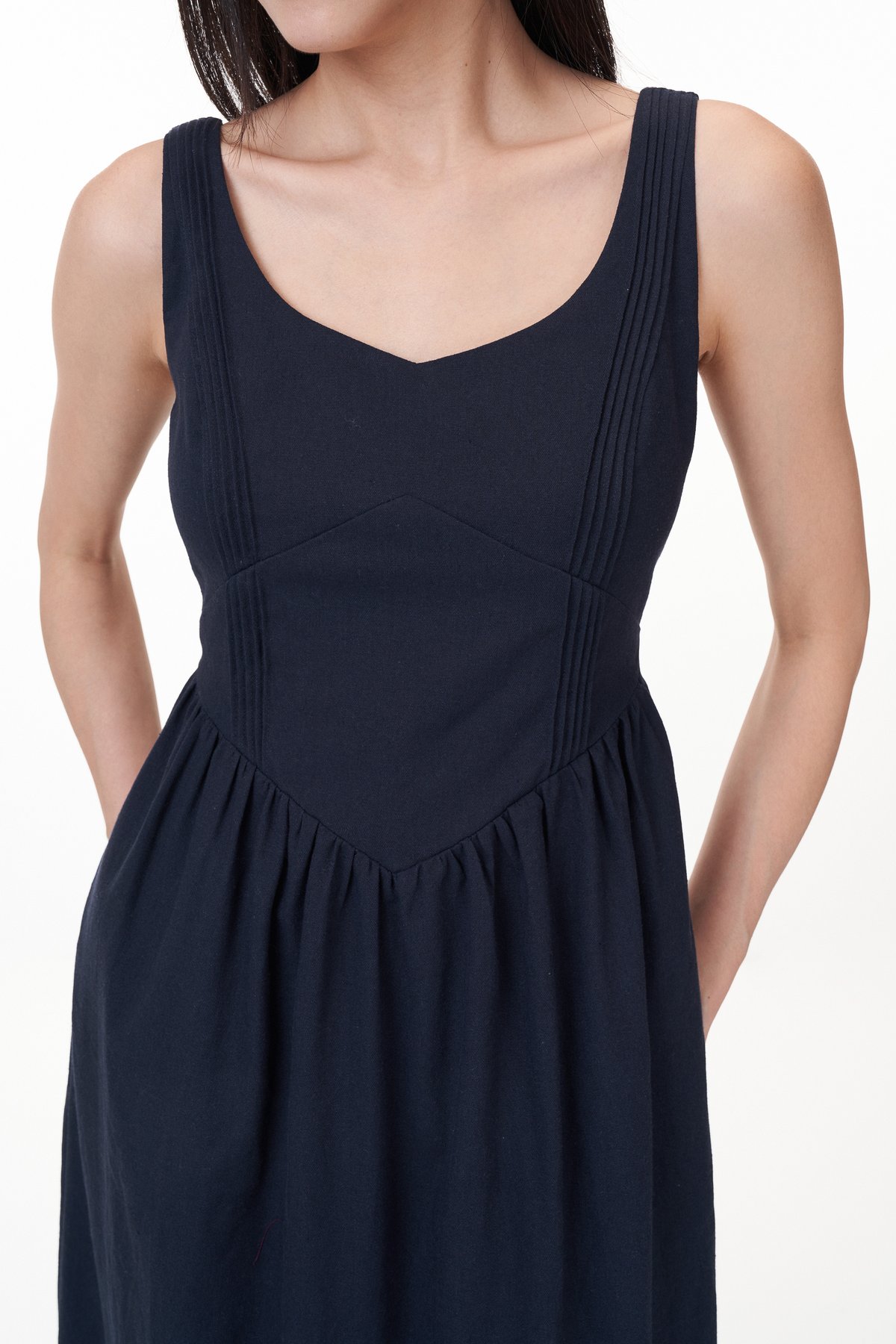 Lira Padded Side Pleats Dress